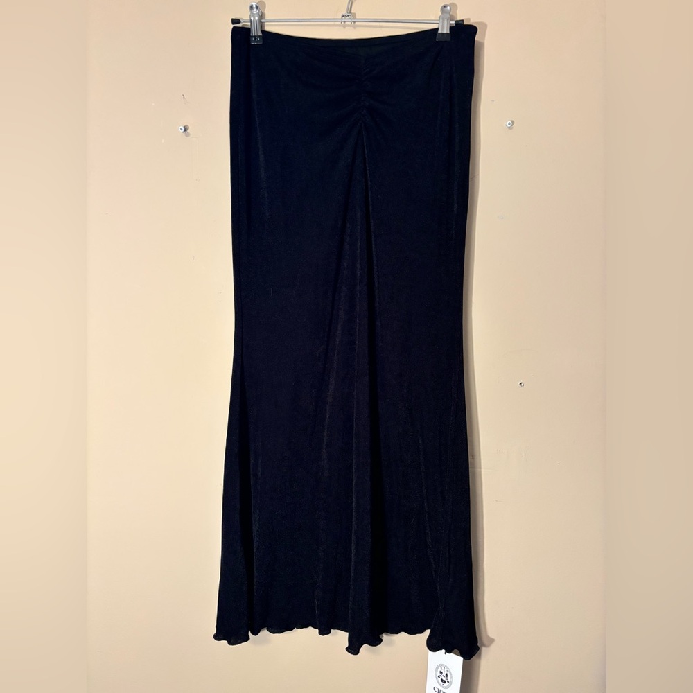 Cider Black Maxi Strapless Dress